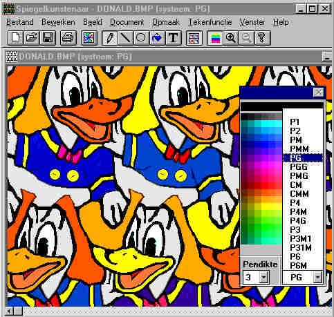 Spiegelkunstenaar (a Windows program) is my tool, it means Mirror Artist